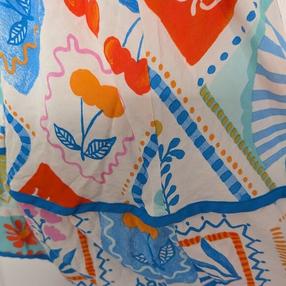 Day + Moon Ma Cheri Mini Dress Womens Size Small Blue Floral Shoulder Straps - Picture 8 of 15